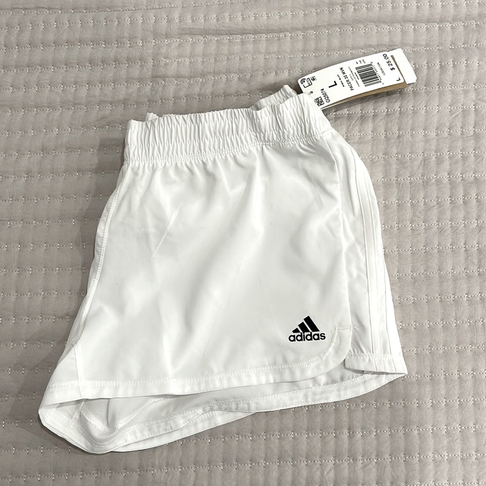 adidas white shorts